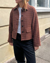 Kristine jacket brown/navy/beige check