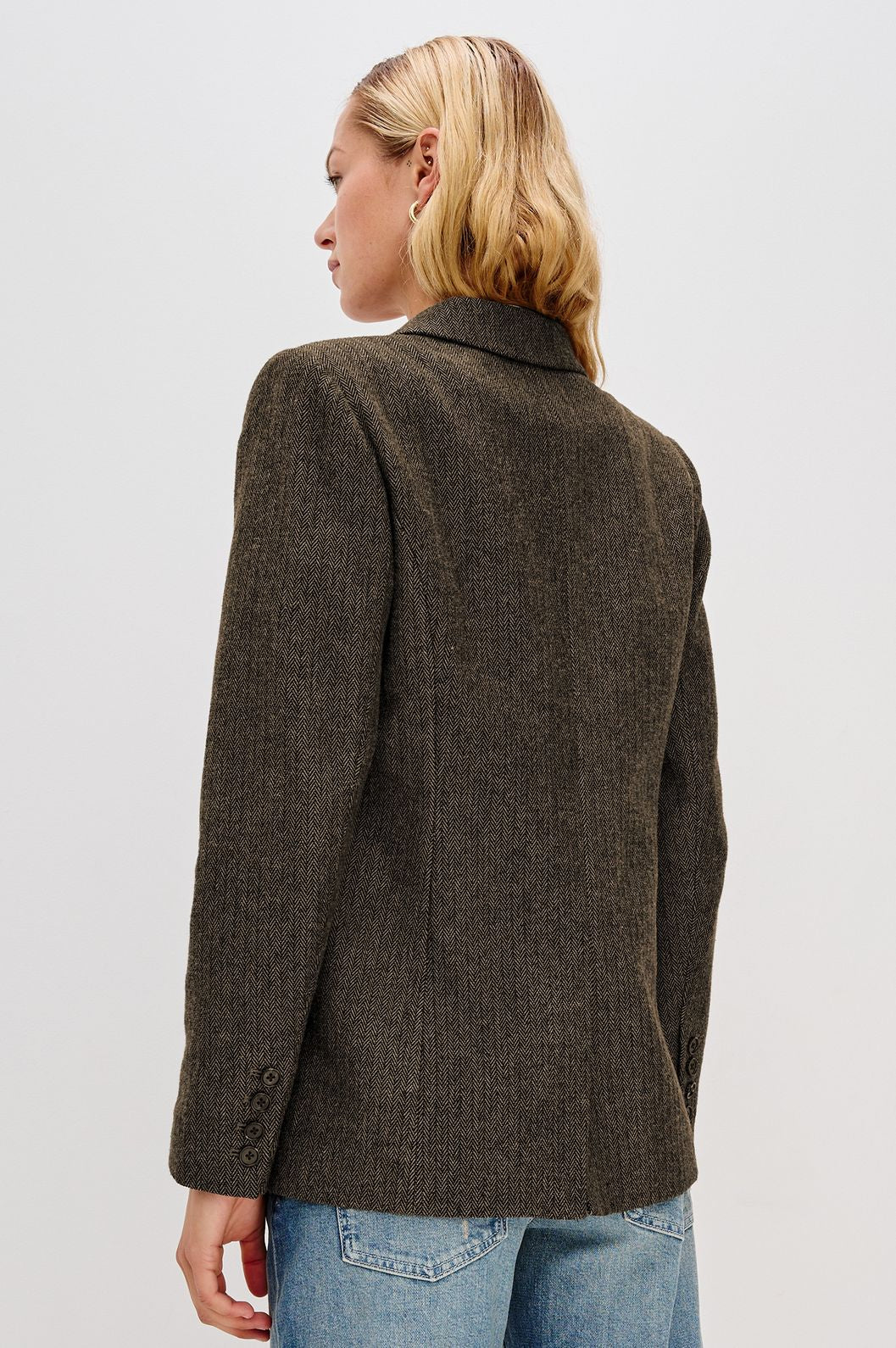 Jac blazer camel black herringbone
