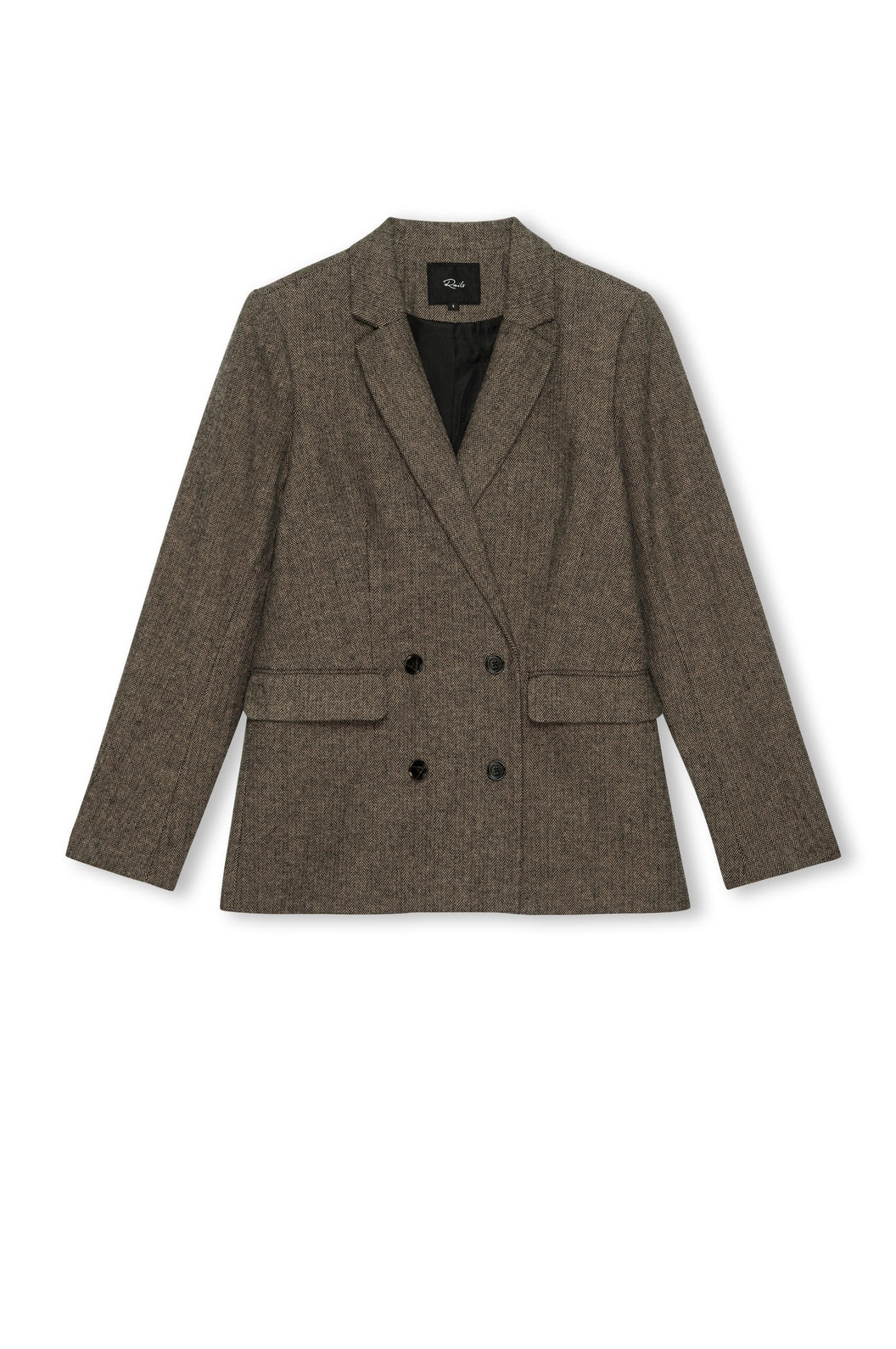 Jac blazer camel black herringbone