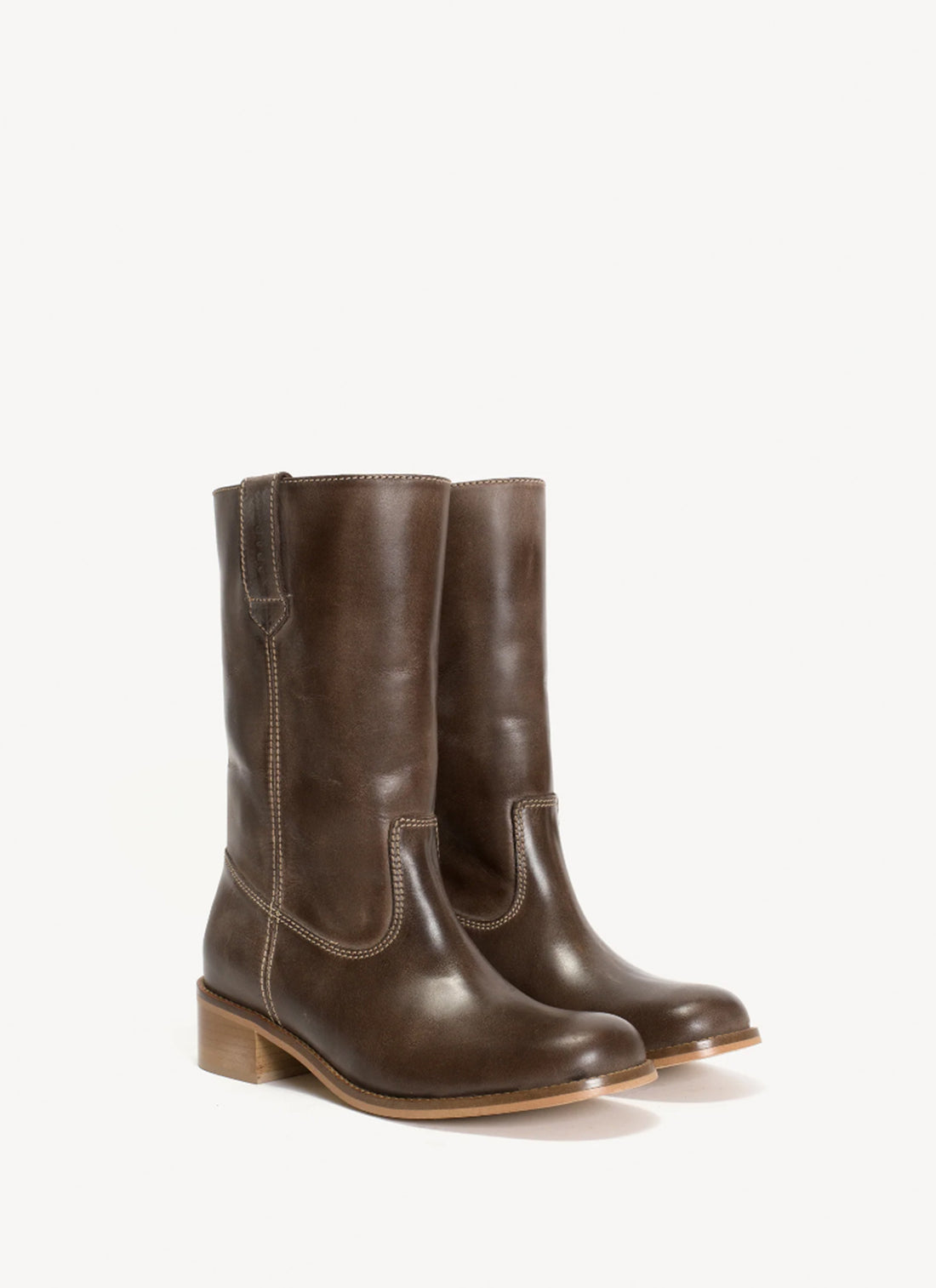 Julia gauco boot brown escovado leather