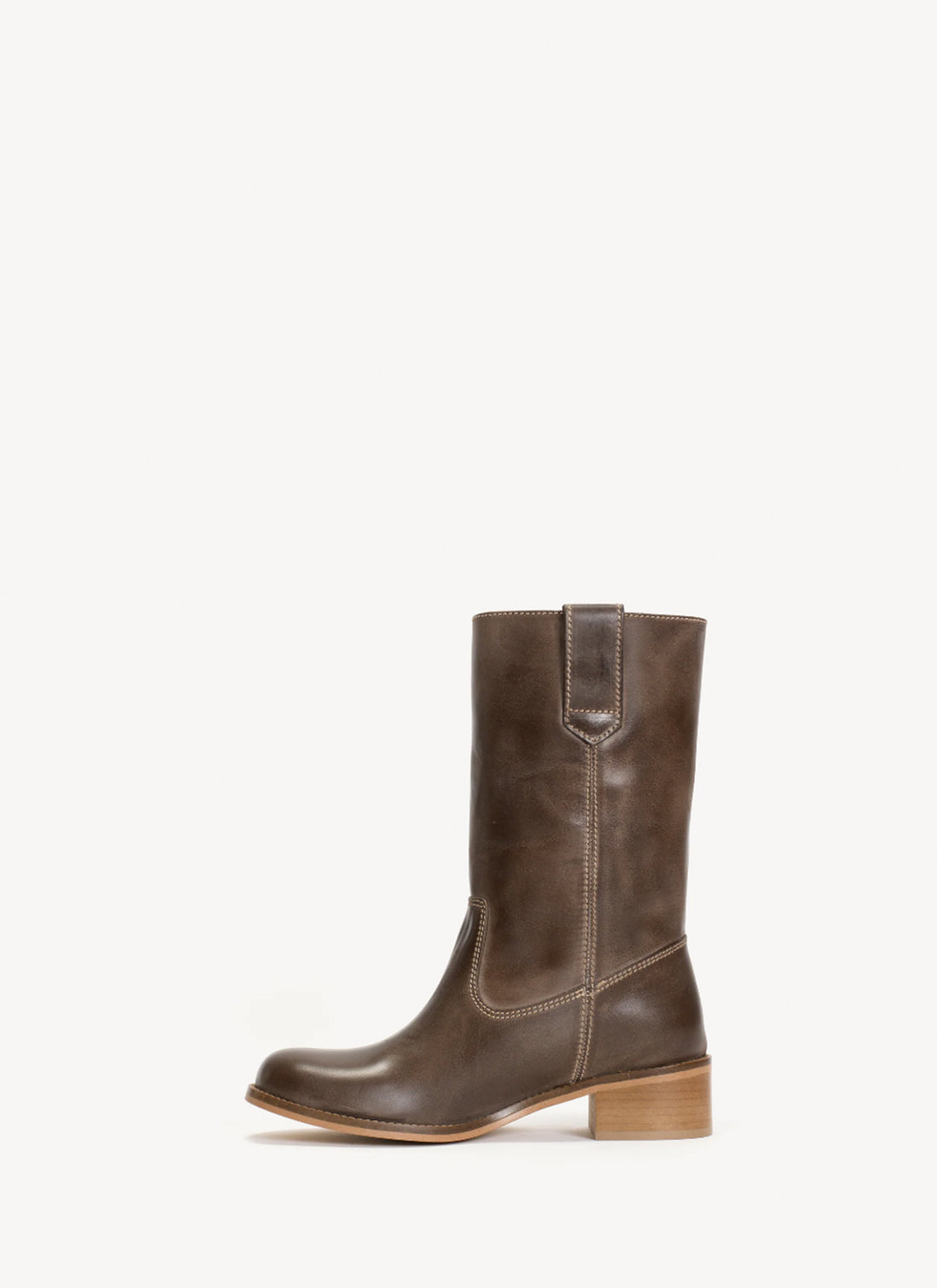 Julia gauco boot brown escovado leather