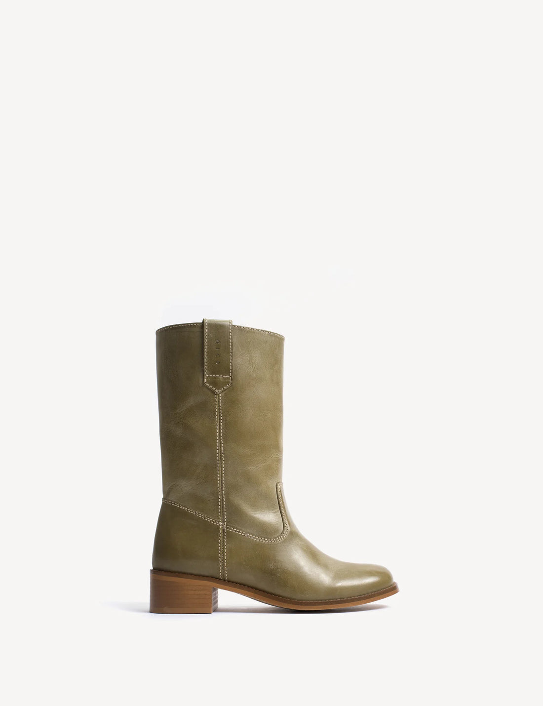 Julia gauco avocado green escovado leather