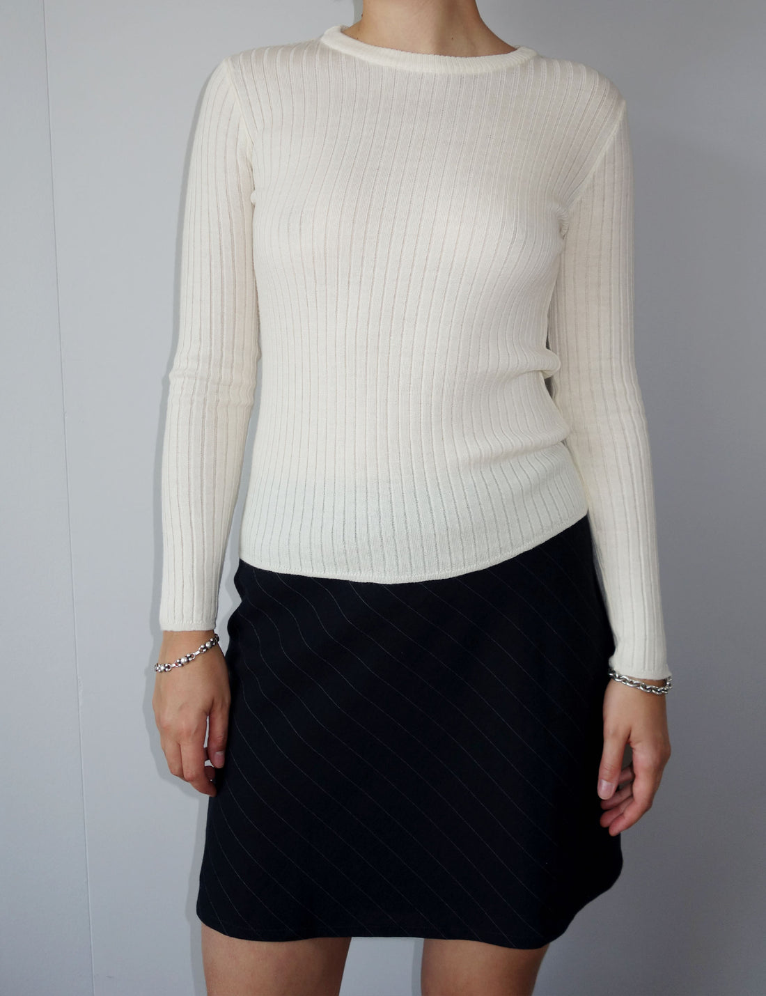 Julia merino knit off white