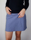 Julie wool skirt brown/beige/blue check