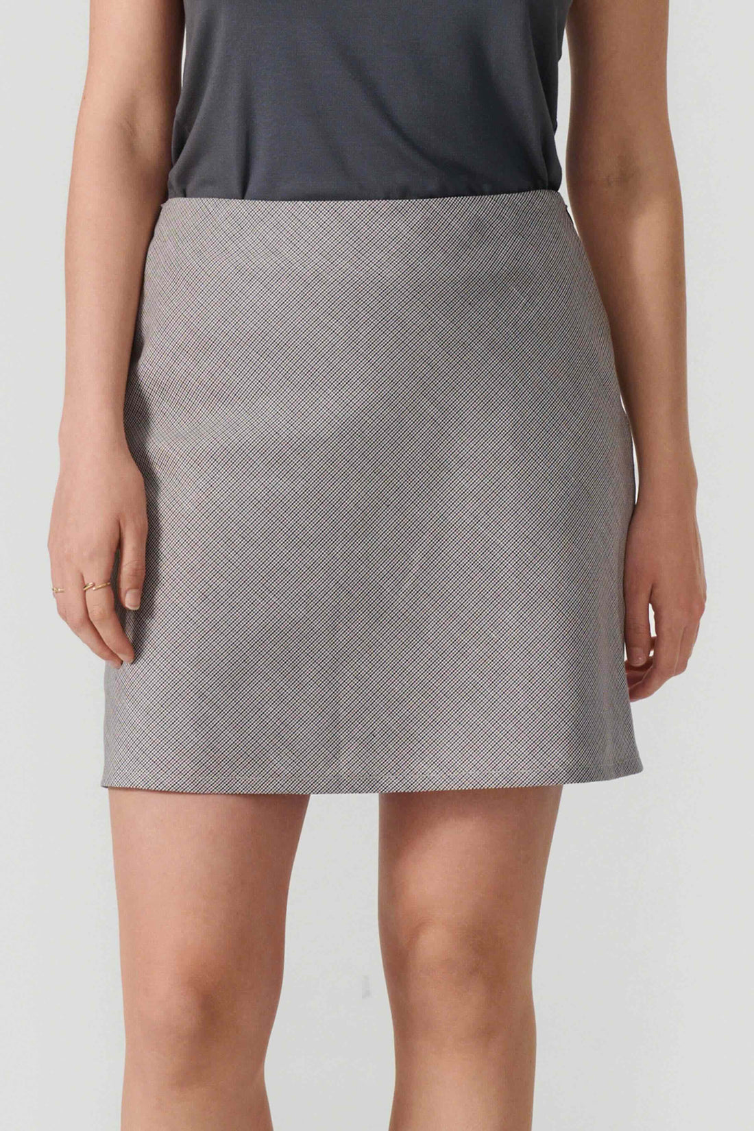 Julie skirt black/beige/white check