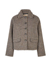 Kristine jacket brown/navy/beige check