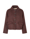 Kristine jacket brown/navy/beige check