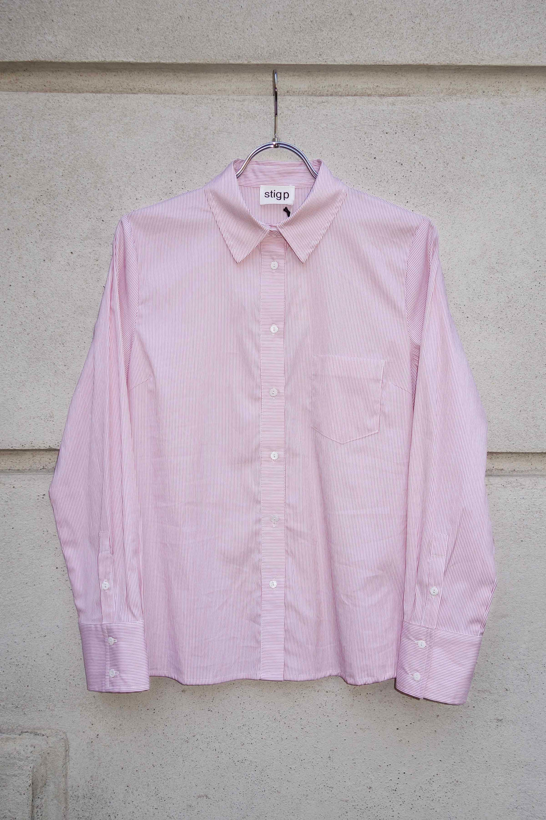 Lucca shirt white/red stripe