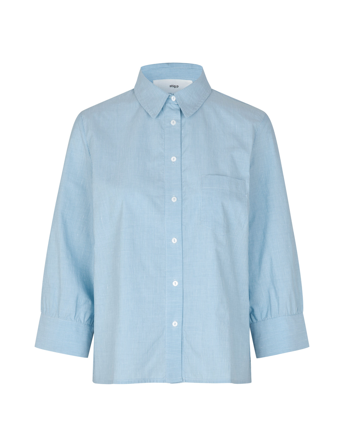 Laura shirt light blue/white stripe