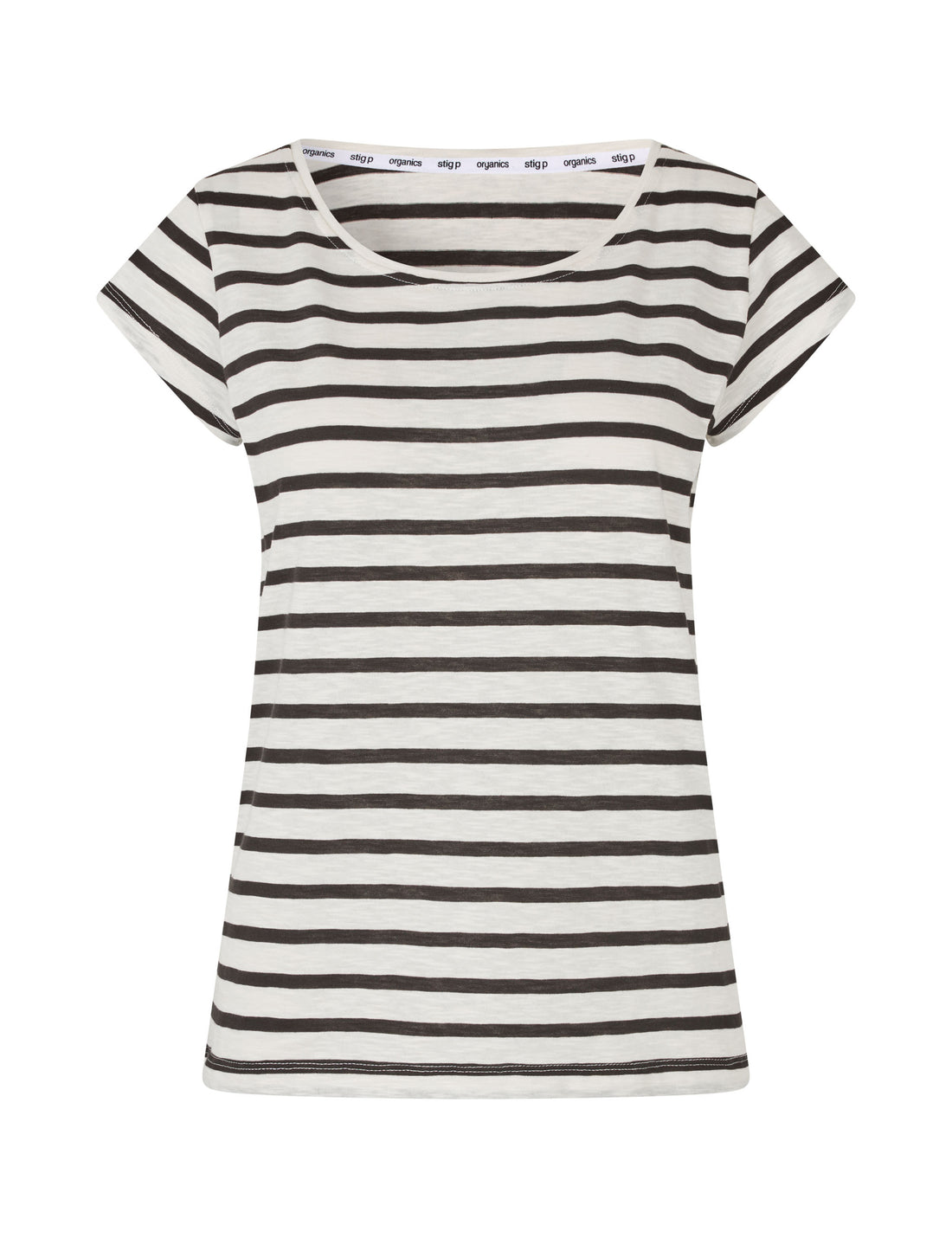 Liu short sleeve t-shirt navy/cream stripe