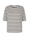 Louisa short sleeve t-shirt navy/cream stripe