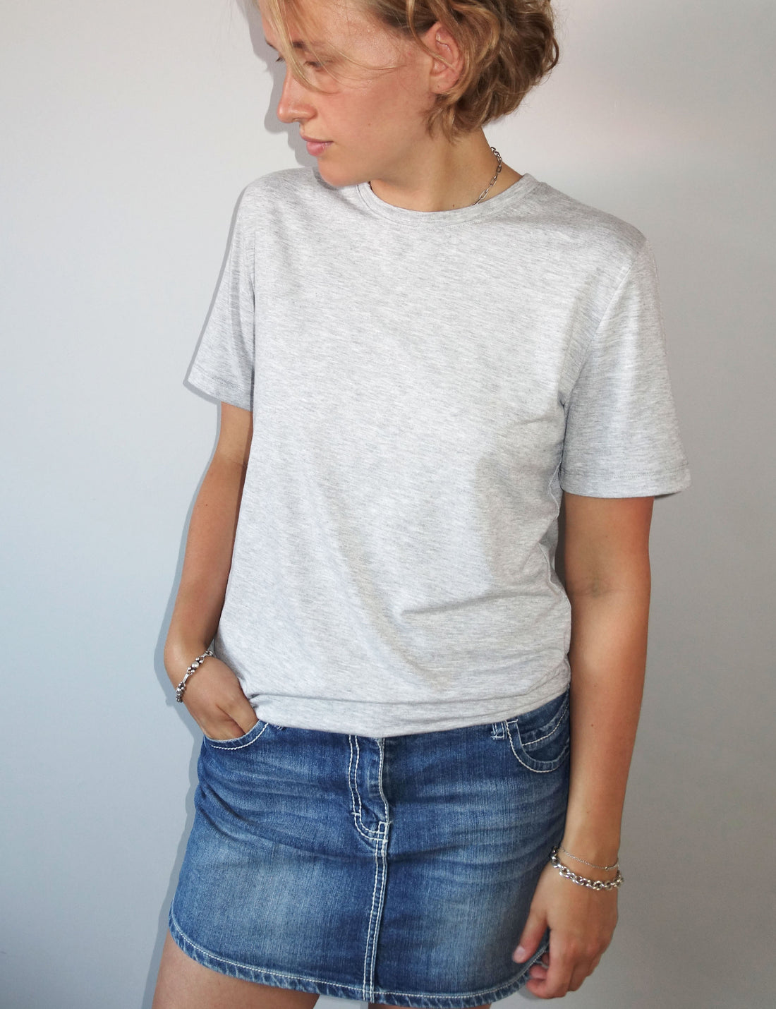 Mia short sleeve t-shirt grey melange