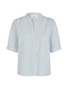 Maja short sleeve shirt light blue/burgundy/red stripe
