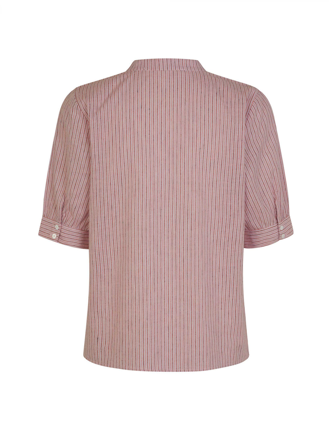 Maja short sleeve shirt rose/burgundy/red stripe