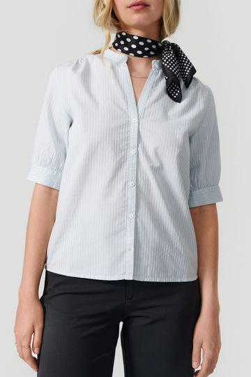 Maja short sleeve shirt light blue stripe