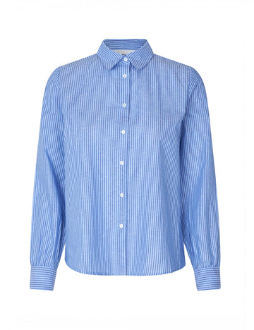Marinella shirt light blue/navy stripe
