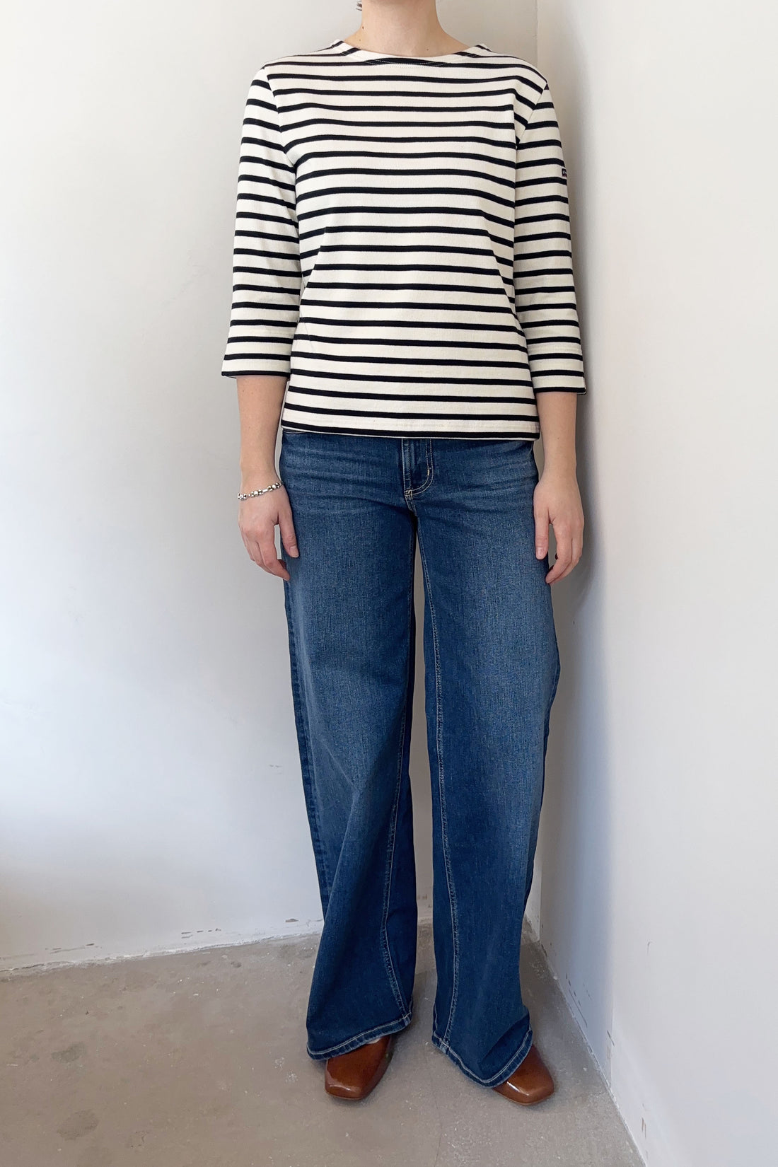 Mariniere passarelle femme t-shirt off white/navy
