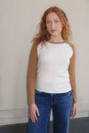 Mila basket tee off white/black