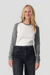 Mila basket tee off white/blue melange