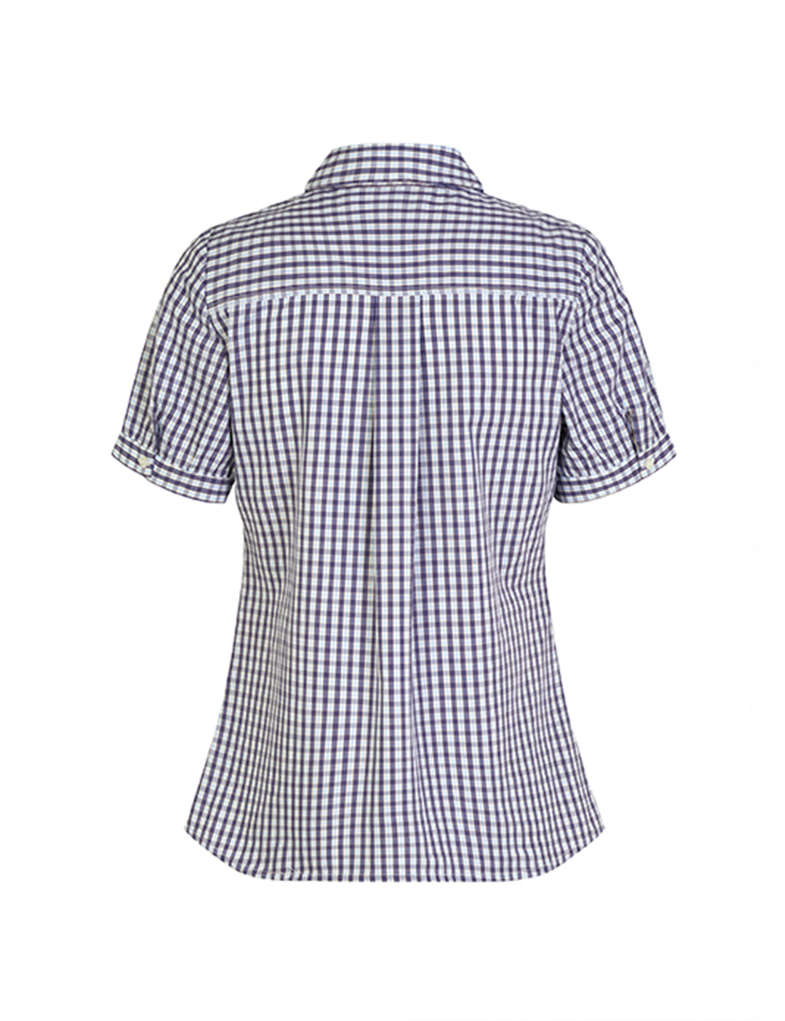 Olivia short sleeve shirt blue/white checks