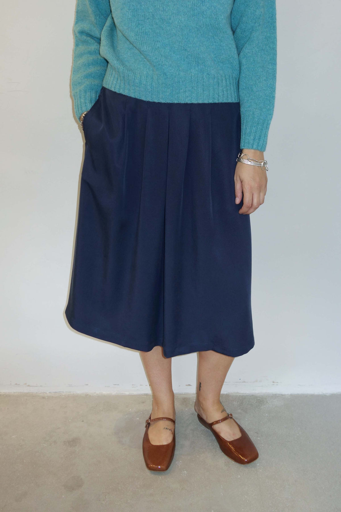 Penelope skirt tencel navy