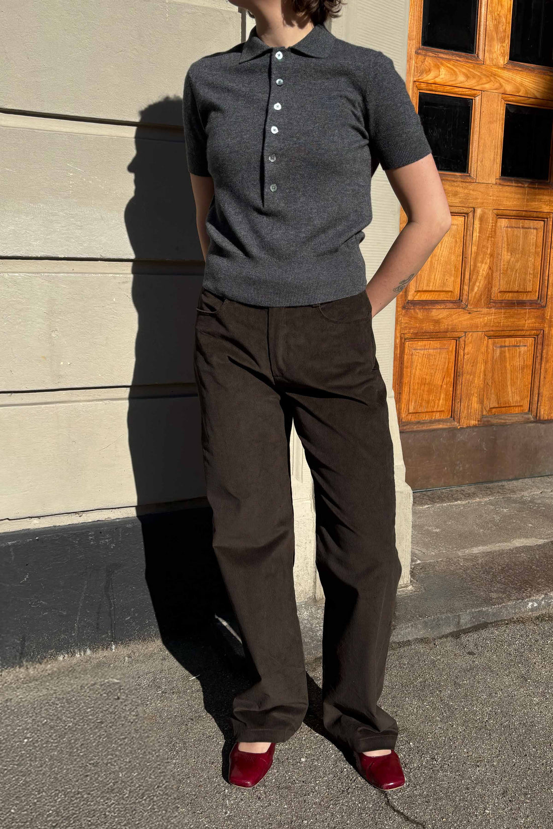 Phoebe trousers dark brown corduroy