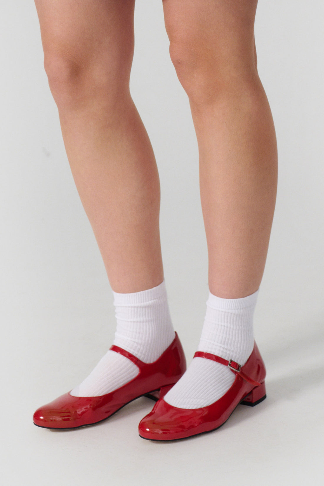 Emilia mary janes glossy red patent leather