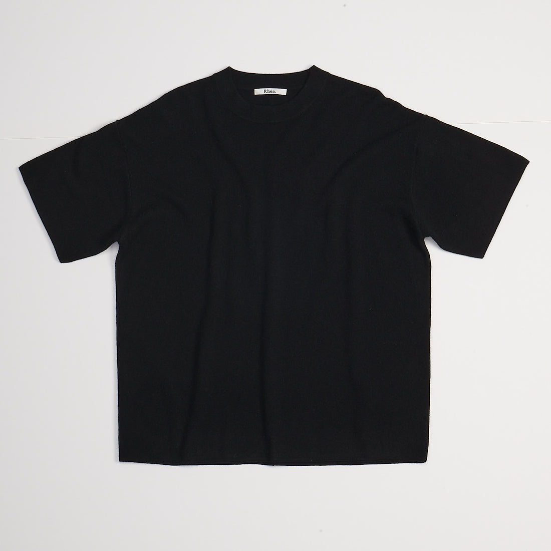 Rhea merino/cashmere knit t-shirt black
