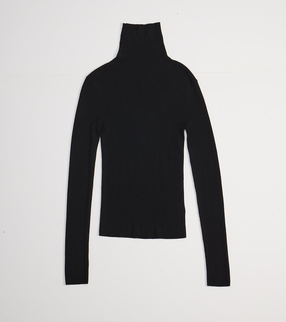 Rhea ribbed turtle neck black