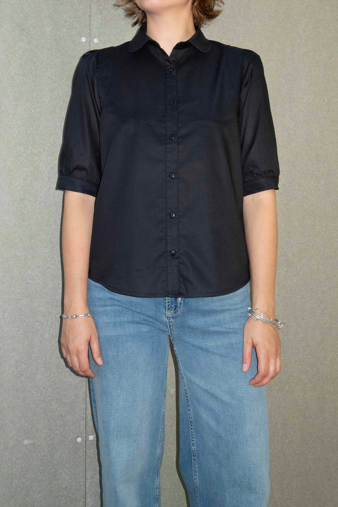 Rosa shirt black cotton