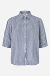 Rosa shirt blue/white ochre stripe