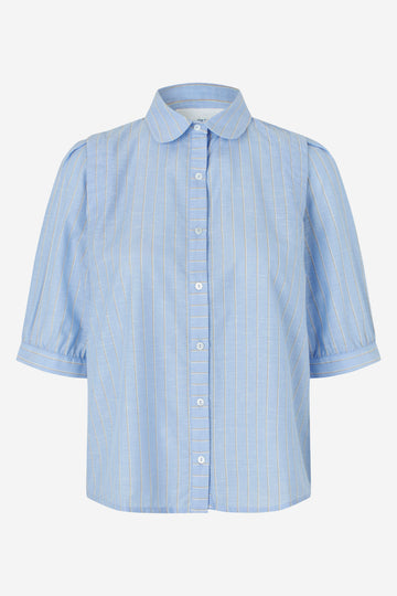 Rosa shirt blue/white ochre stripe