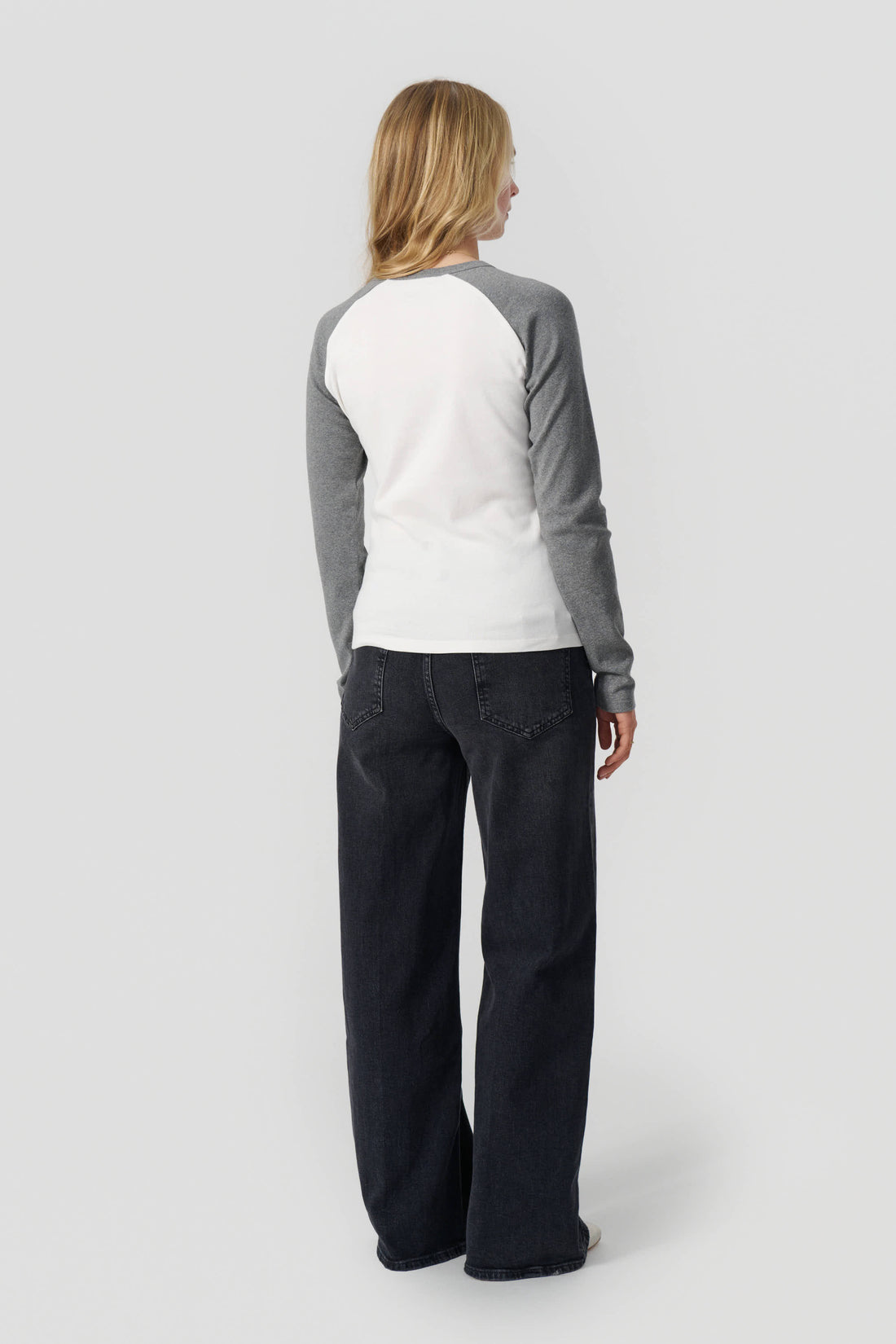 Mila basket tee off white/grey melange