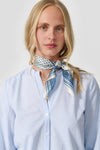 Silk scarf beige/off white dots