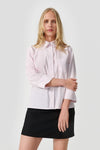Laura shirt 3/4 sleeve white/blue stripe