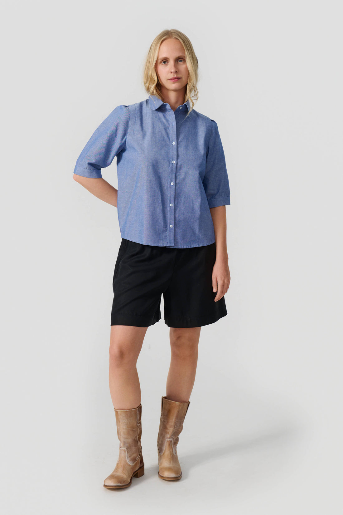 Rosa shirt blue melange