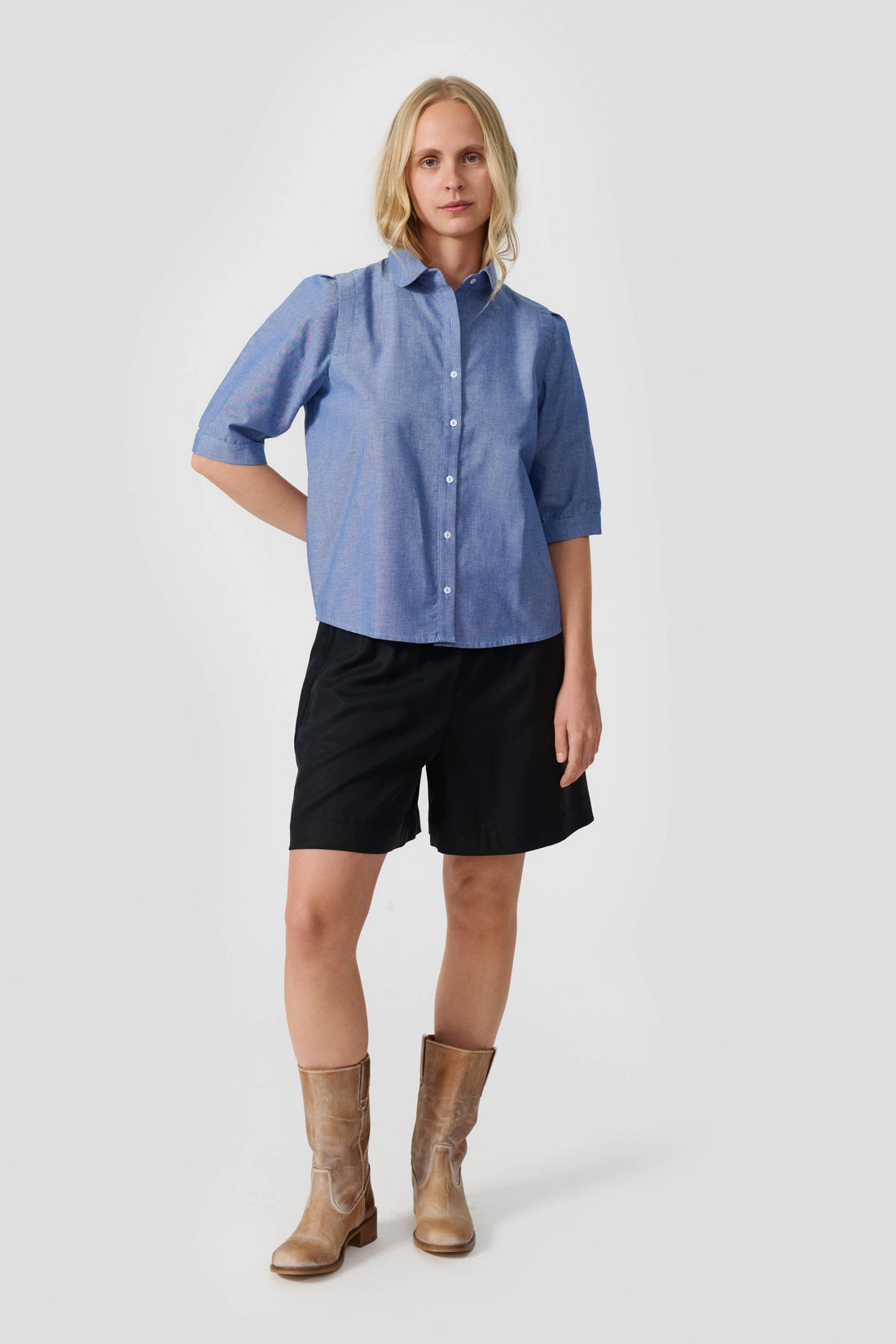 Rosa shirt blue melange