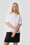 Laura short sleeve shirt burgundy stripe