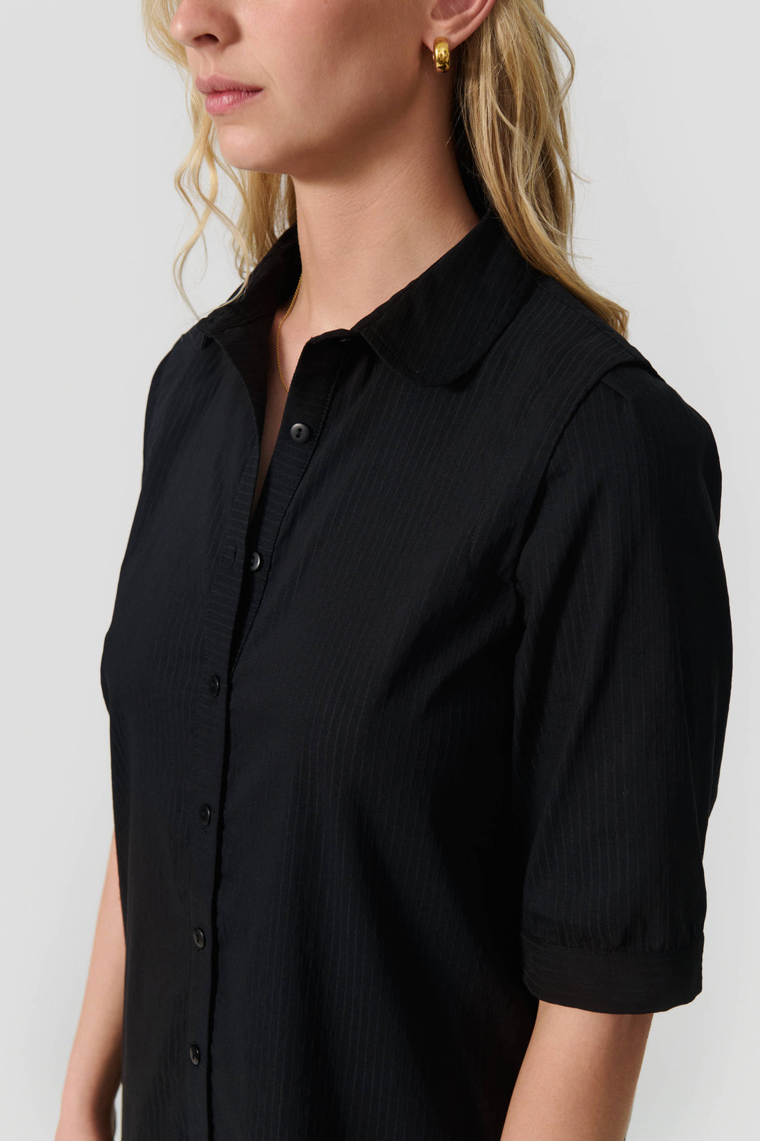Rosa dress black stripe