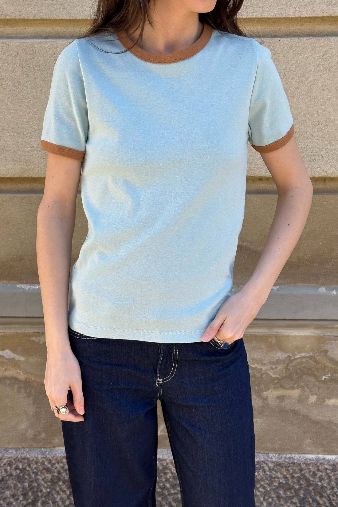 Stella t-shirt lake/cappuccino