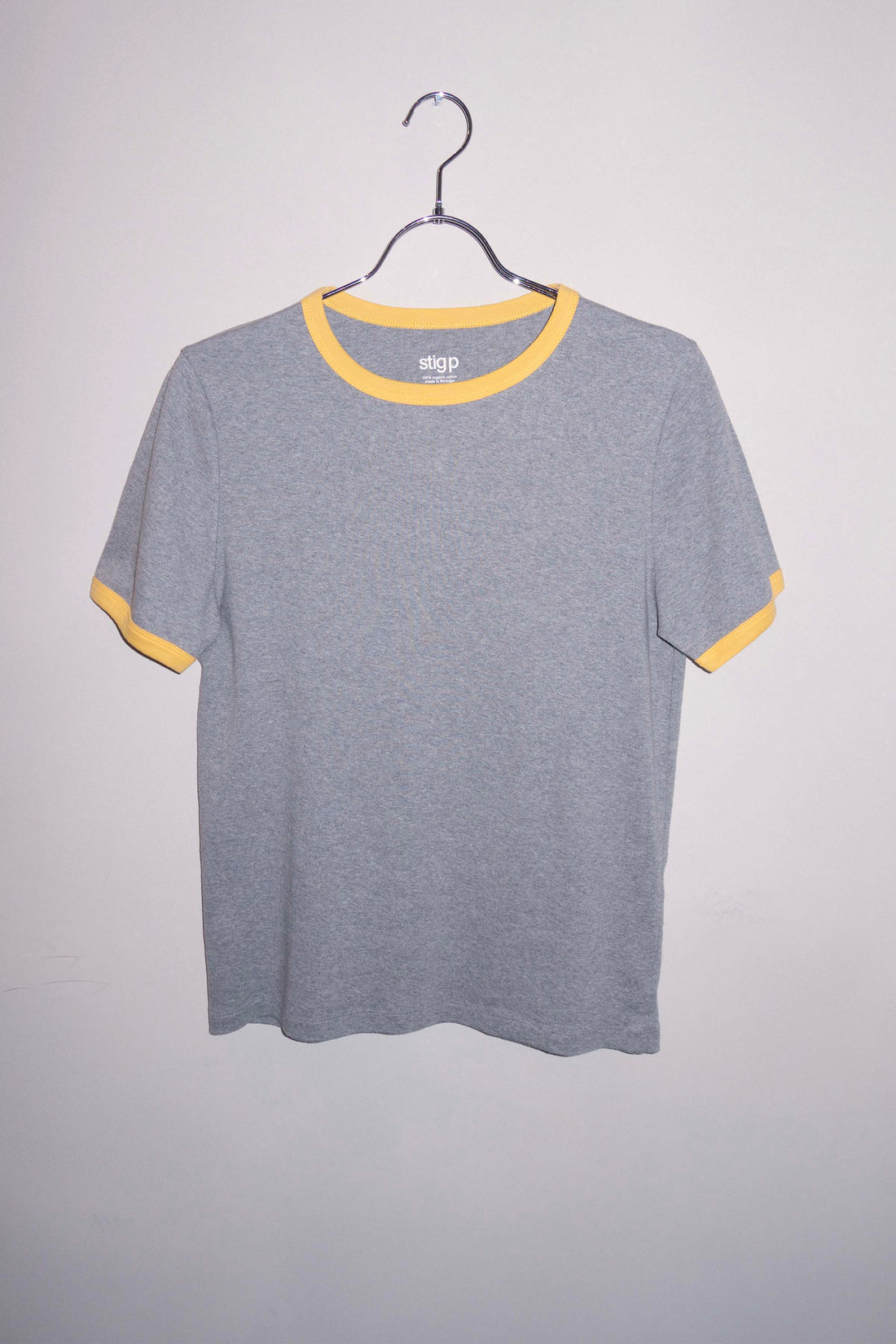 Stella t-shirt grey melange/warm yellow