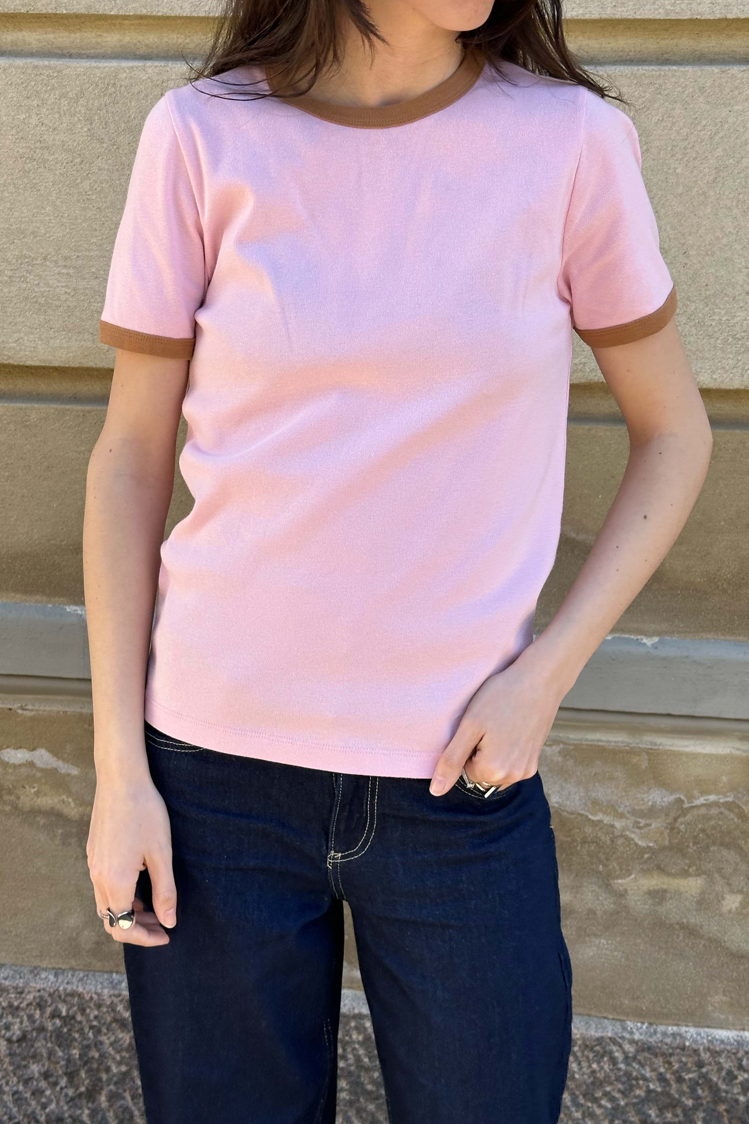Stella t-shirt light rose/cappuccino – Stig P