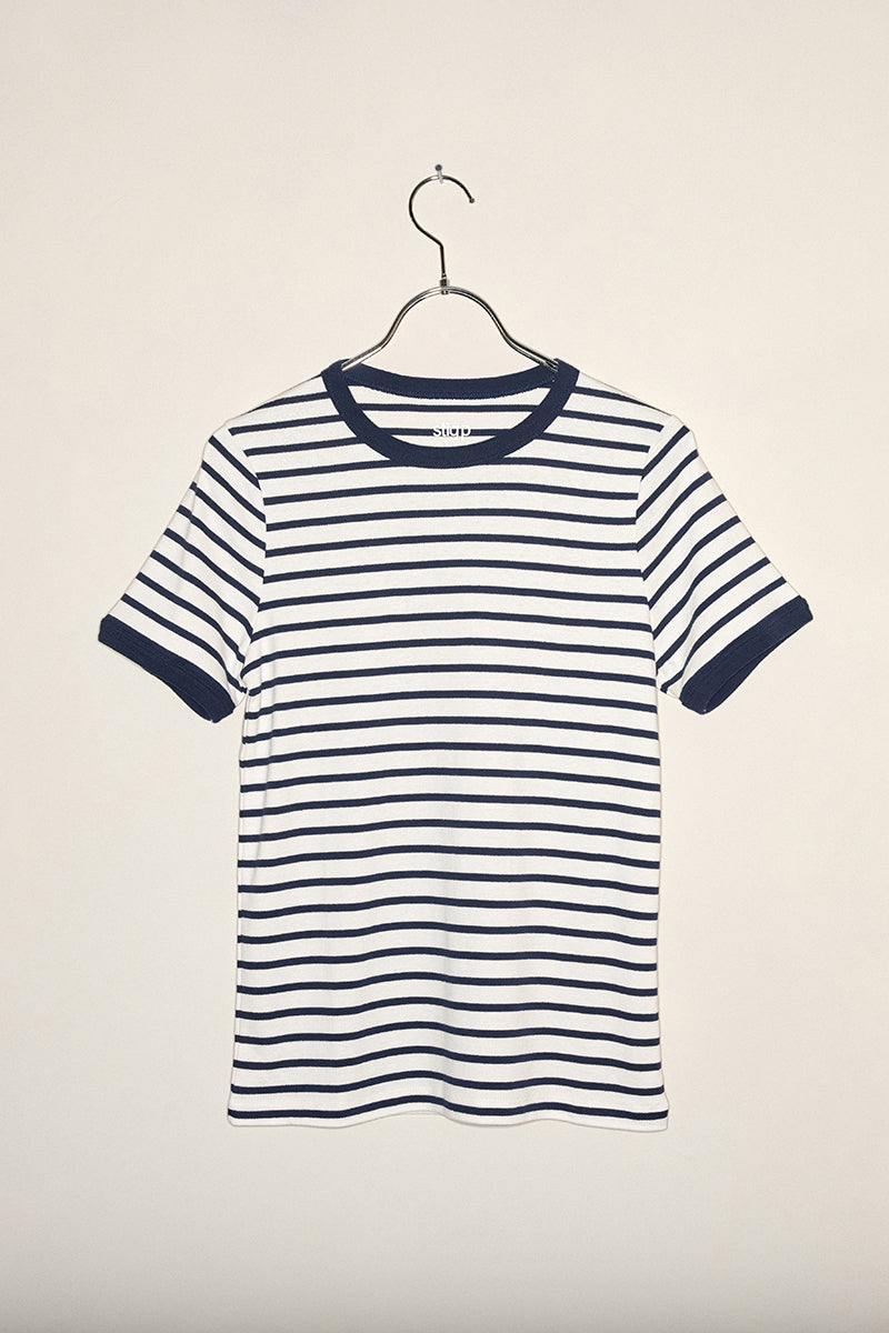 Stella t-shirt off white/navy stripe