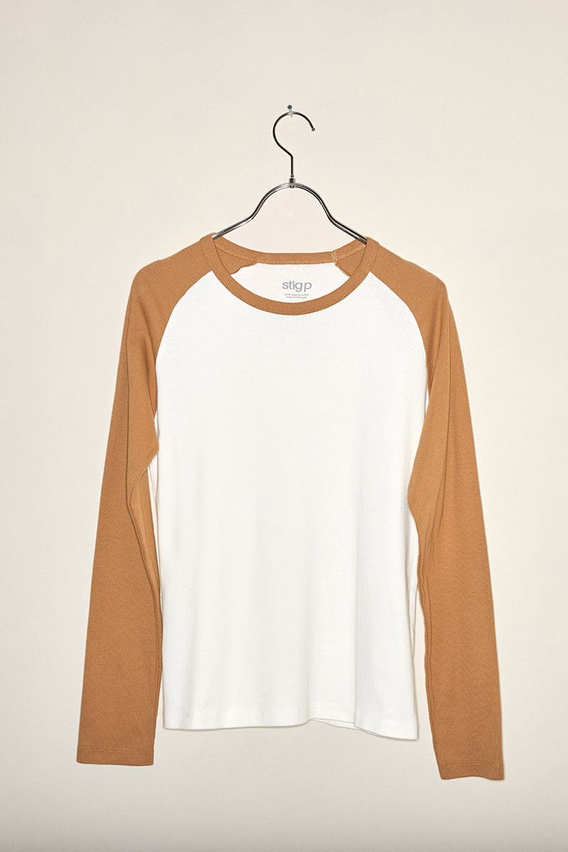 Mila baseball tee off white/cappuccino