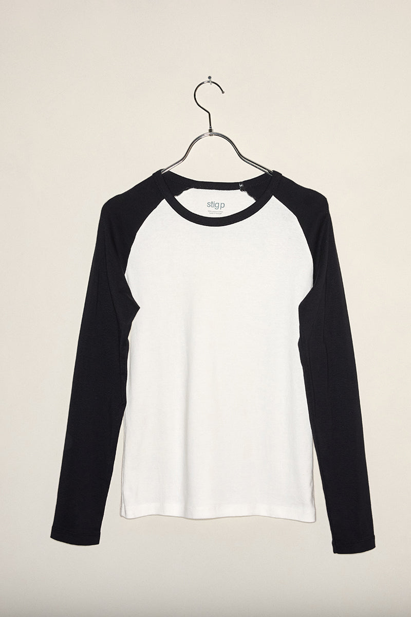 Mila baseball tee off white/black