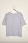 Louisa short sleeve t-shirt green/cream stripe