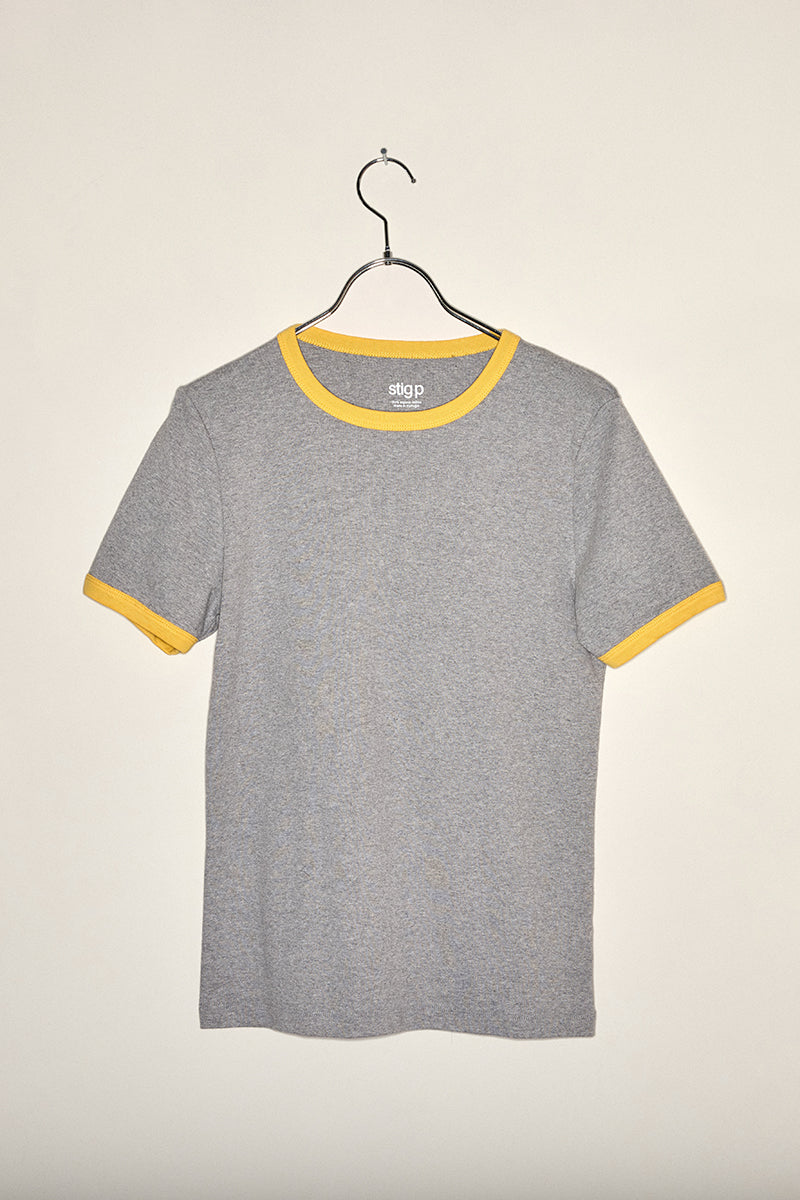 Stella t-shirt grey melange/warm yellow
