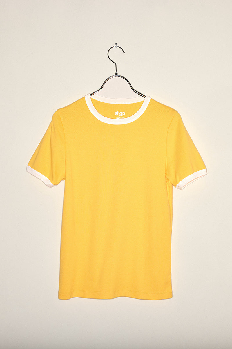 Stella t-shirt warm yellow/off-white