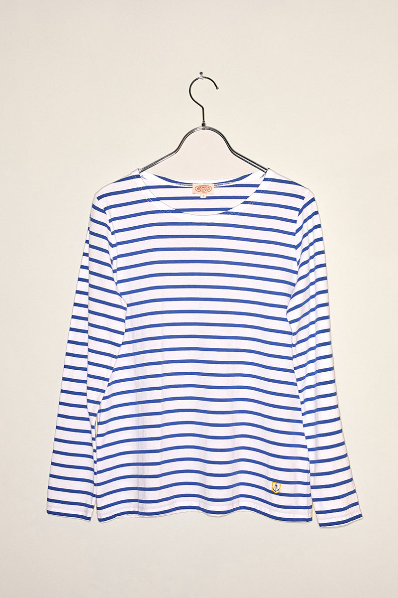 Mariniere plozevet femme t-shirt white/royal blue