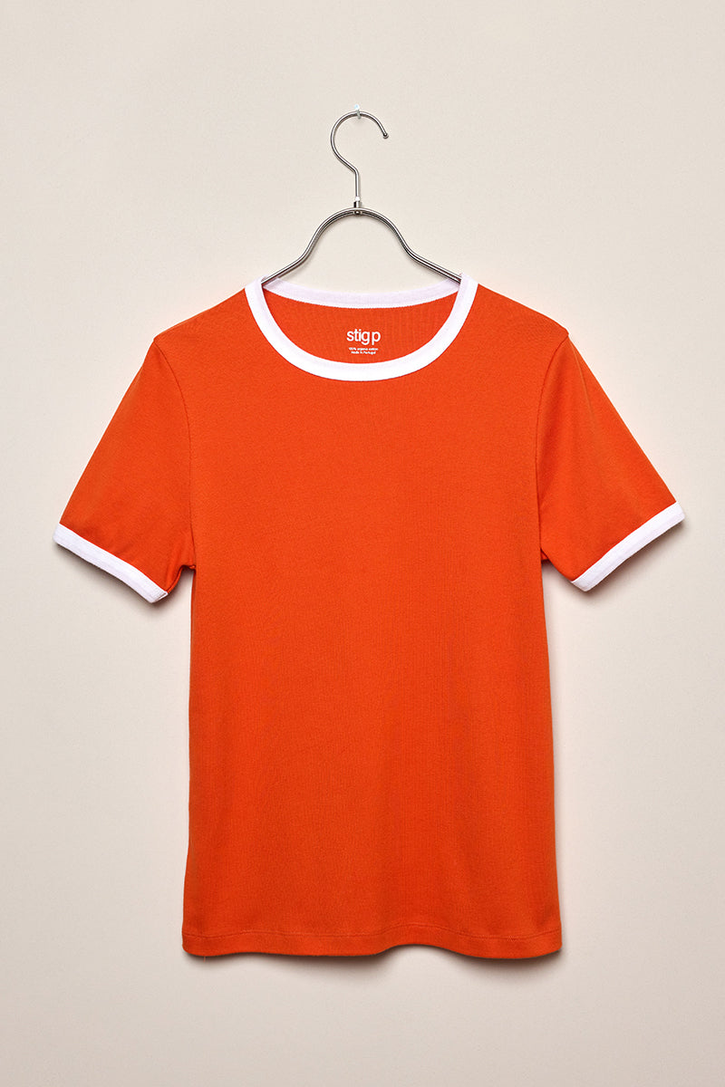 Stella t-shirt orange/off-white